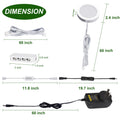 Premium 6 Light LED Under Cabinet Puck Light Kit Dimmable Remote 2700K-6000K