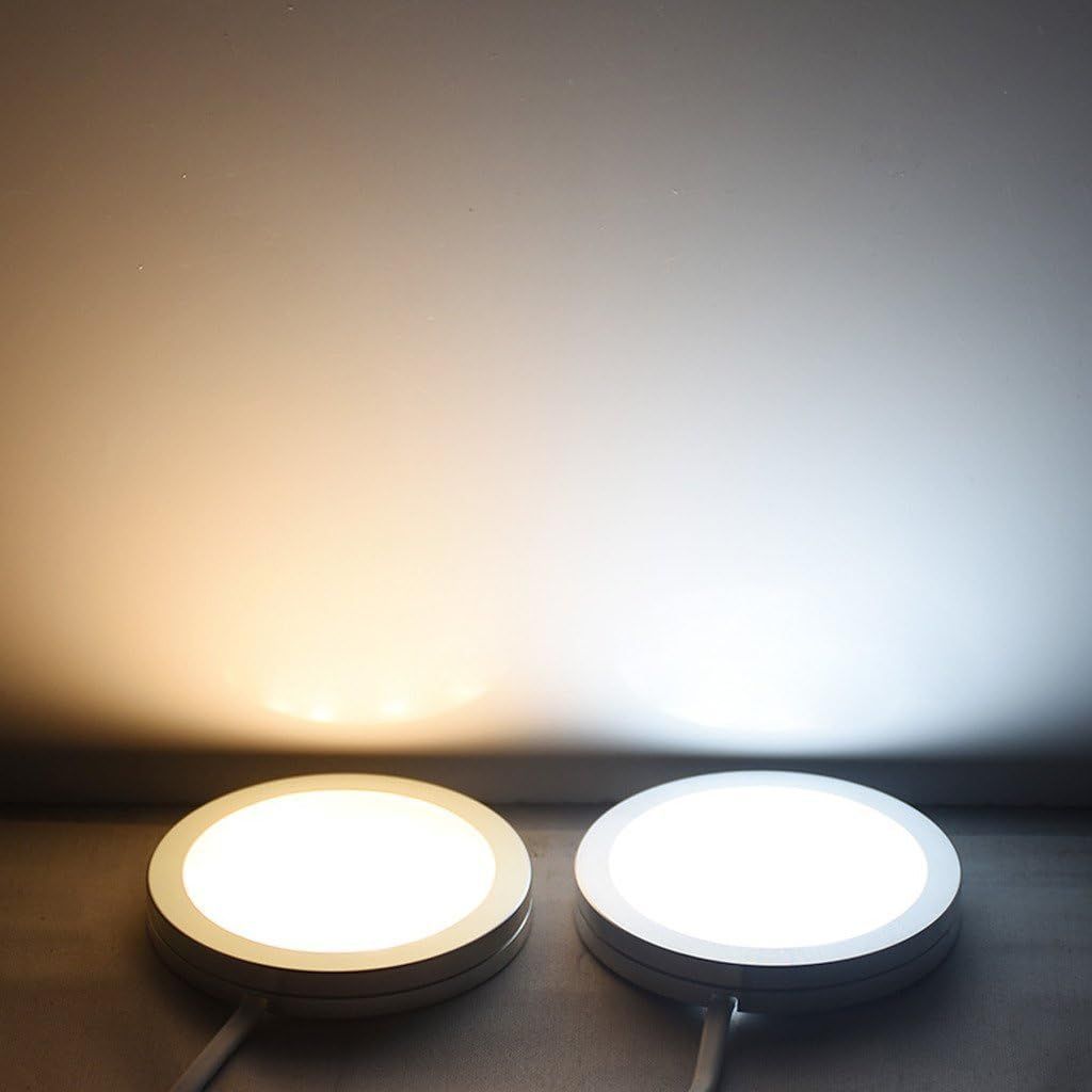 Premium 6 Light LED Under Cabinet Puck Light Kit Dimmable Remote 2700K-6000K