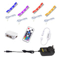 Premium RGB LED Glass Shelf Light Kit – 4 Lights with RF Remote & Clip-On Design