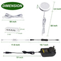 LED Under Cabinet Puck Lights Kit, CCT Adjustable, Dimmable RF Remote, 8 Lights, 24W - SuperSaverAU - view 3