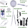 Linkable Under Cabinet LED Puck Lights 12V Dimmable with Wireless RF Remote Control - SuperSaverAU - view 2