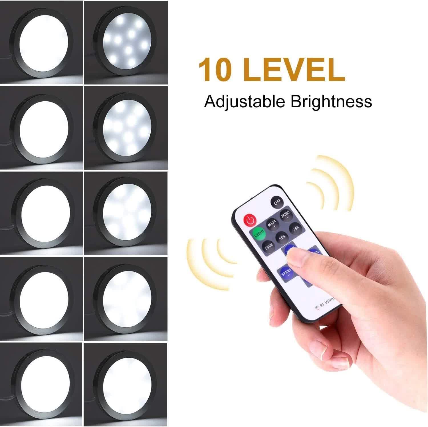 Linkable Under Cabinet LED Puck Lights 12V Dimmable with Wireless RF Remote Control - SuperSaverAU - view 5