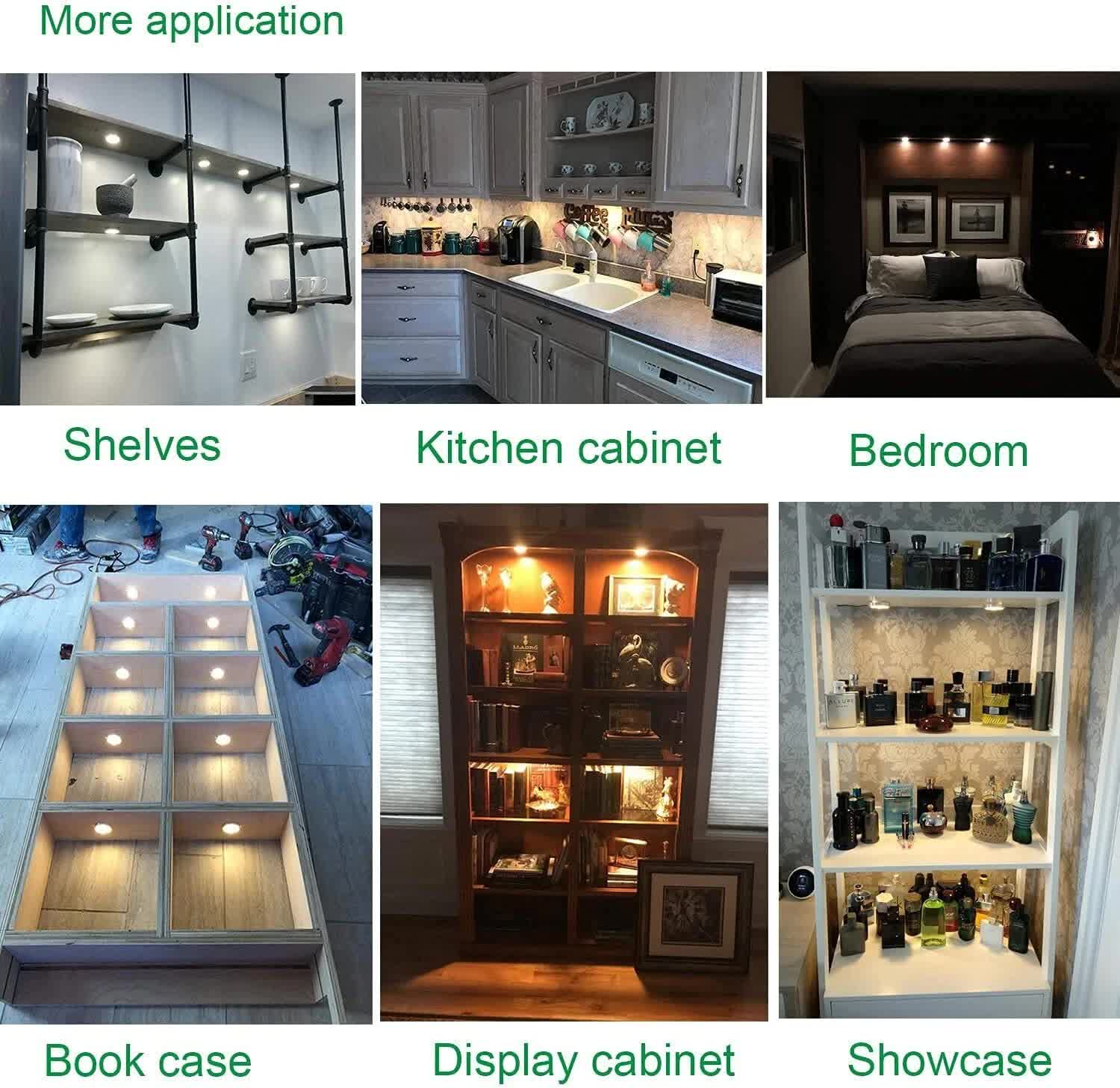 Linkable Under Cabinet LED Puck Lights 12V Dimmable with Wireless RF Remote Control - SuperSaverAU - view 7