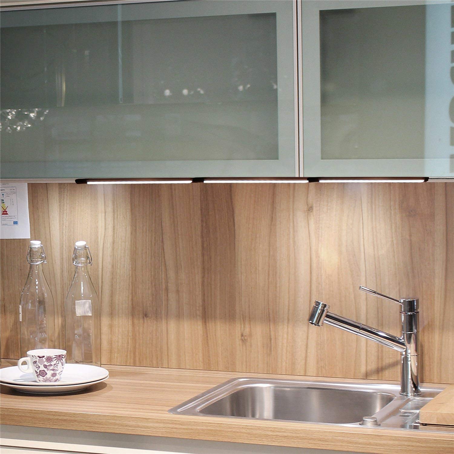 Dimmable LED Under Cabinet Lighting Bar Kit, Linkable, 3 Panels, Cold White - SuperSaverAU - view 7