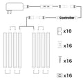 Dimmable LED Under Cabinet Lighting Bar Kits, Linkable, 8 Panels, Cold White - SuperSaverAU - view 2