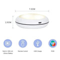 Premium USB Rechargeable RGBW LED Puck Lights – 6 Pack with Remote & 16 Colours