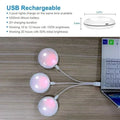 Premium USB Rechargeable RGBW LED Puck Lights – 6 Pack with Remote & 16 Colours