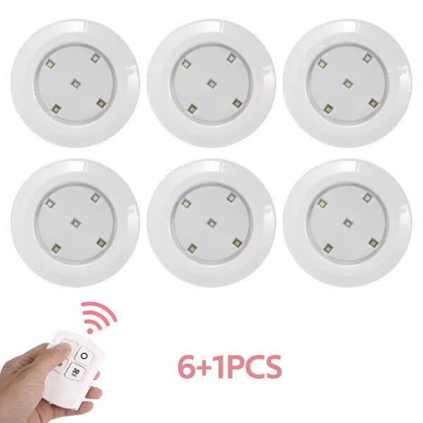 6 LED Light Set with Remote - Warm White, Battery-Powered, Easy Installation - SuperSaverAU - view 1