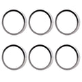 Premium GU10/MR16 Decorative Trim Rings – Brushed Nickel 6 Pack, Snap-On Metal Design