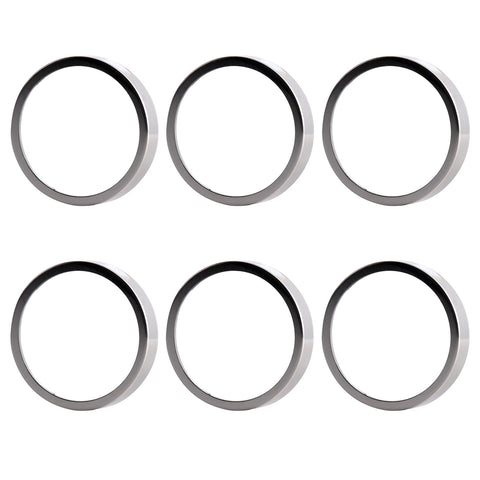 Premium GU10/MR16 Decorative Trim Rings – Brushed Nickel 6 Pack, Snap-On Metal Design
