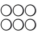 Premium GU10/MR16 Decorative Trim Rings – Matte Black 6 Pack, Snap-On Metal Design