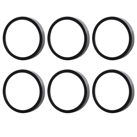 Premium GU10/MR16 Decorative Trim Rings – Matte Black 6 Pack, Snap-On Metal Design