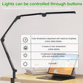 LED Desk Lamp, Foldable Table Lamp with 360 Rotation, 4 Color Temps, 5 Brightness Levels, Black - SuperSaverAU - view 3