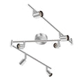 Brush Nickel 6-Light Ceiling Spotlight Kit, Swivelling Design, Dimmable, Easy Install - SuperSaverAU - view 1