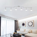 Brush Nickel 6-Light Ceiling Spotlight Kit, Swivelling Design, Dimmable, Easy Install - SuperSaverAU - view 6