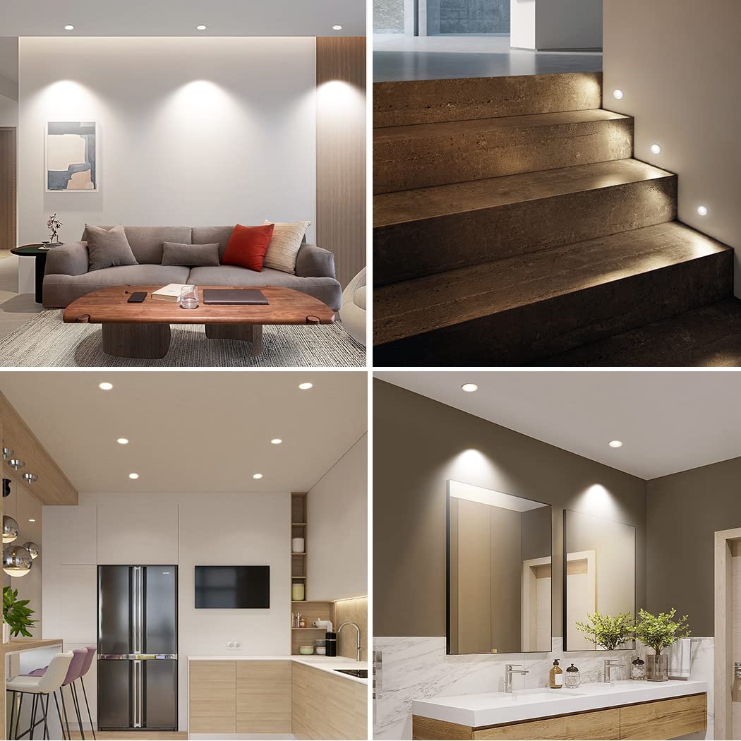 AIBOO LED Small Recessed Ceiling Lights 9 Pack, IP54 Ultra Slim for Kitchen, Hallway - SuperSaverAU - view 3