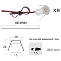 AIBOO LED Small Recessed Ceiling Lights 9 Pack, IP54 Ultra Slim for Kitchen, Hallway - SuperSaverAU - view 6