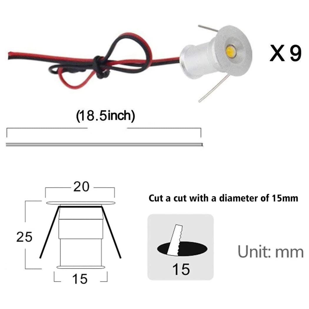 AIBOO LED Small Recessed Ceiling Lights 9 Pack, IP54 Ultra Slim for Kitchen, Hallway - SuperSaverAU - view 6