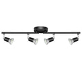 Swivelling Ceiling Spotlight Kit - 4 Way Adjustable, Dimmable, Modern Design, Black - SuperSaverAU - view 1