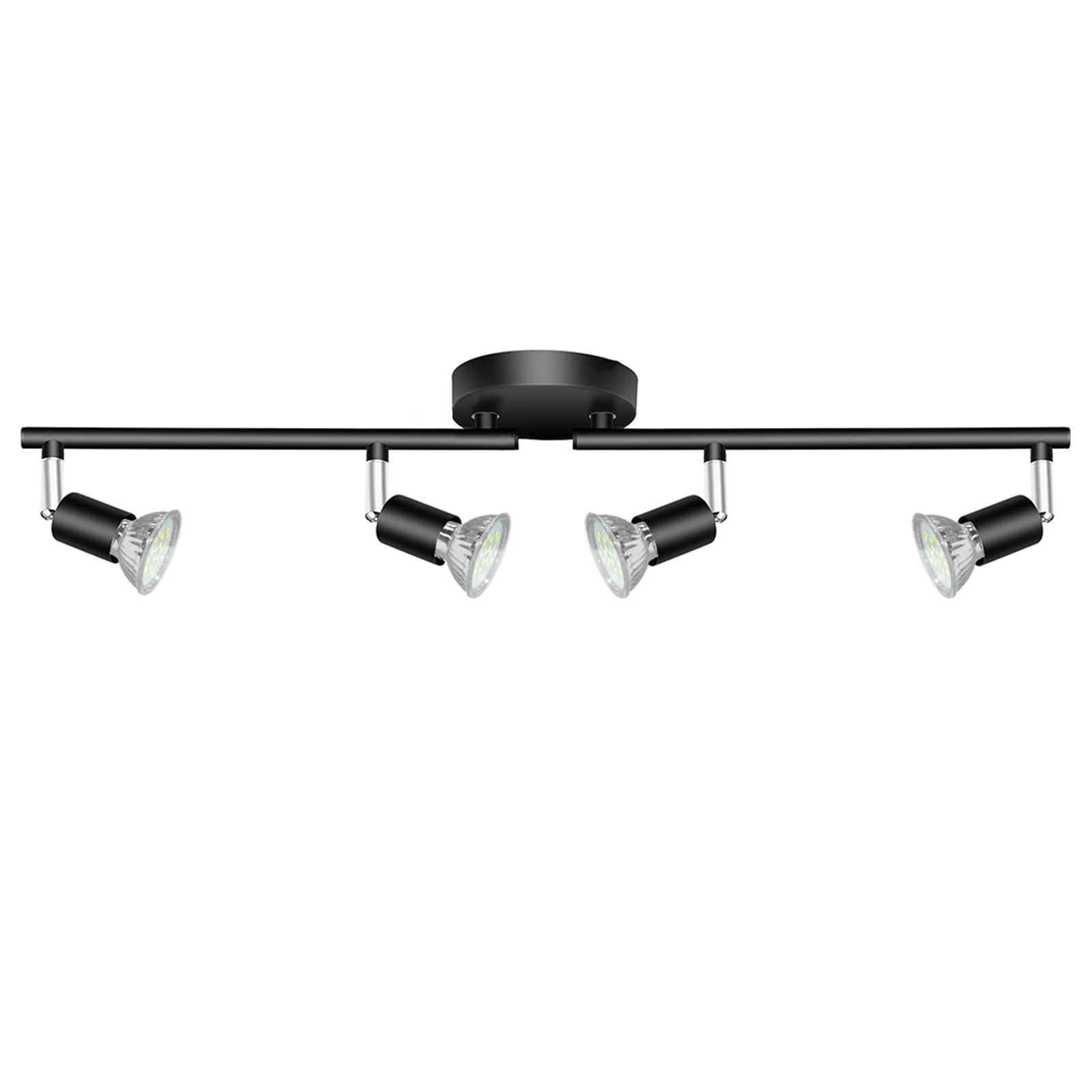 Swivelling Ceiling Spotlight Kit - 4 Way Adjustable, Dimmable, Modern Design, Black - SuperSaverAU - view 1