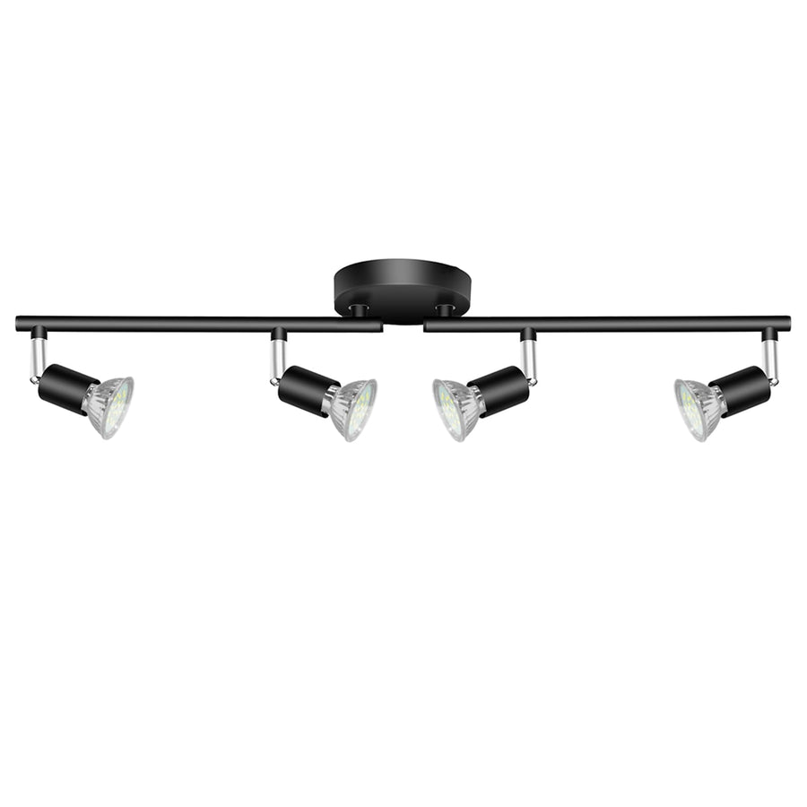 Swivelling Ceiling Spotlight Kit - 4 Way Adjustable, Dimmable, Modern Design, Black - SuperSaverAU - view 1