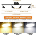 Swivelling Ceiling Spotlight Kit - 4 Way Adjustable, Dimmable, Modern Design, Black - SuperSaverAU - view 2