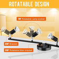 Swivelling Ceiling Spotlight Kit - 4 Way Adjustable, Dimmable, Modern Design, Black - SuperSaverAU - view 4