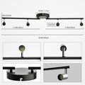 Swivelling Ceiling Spotlight Kit - 4 Way Adjustable, Dimmable, Modern Design, Black - SuperSaverAU - view 6