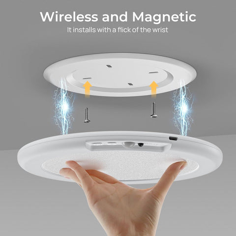 Premium Rechargeable Motion Sensor Ceiling Lights – 4 Pack, 4500mAh with Remote