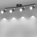 LED Ceiling Light, 4 Way Rotatable Spot Lights, Flexible Design, Black, GU10 Bulb Trims - SuperSaverAU - view 1
