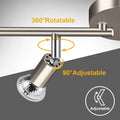 LED Ceiling Light, 4 Way Rotatable Spot Lights, Black Nickel, GU10 Bulb Trims - SuperSaverAU - view 3