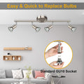 LED Ceiling Light, 4 Way Rotatable Spot Lights, Black Nickel, GU10 Bulb Trims - SuperSaverAU - view 4
