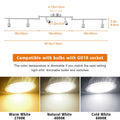 LED Ceiling Light 6 Way Rotatable Spot Lights, Flexible Nickel Design, GU10 Bulb Trims - SuperSaverAU - view 3