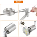 LED Ceiling Light 6 Way Rotatable Spot Lights, Flexible Nickel Design, GU10 Bulb Trims - SuperSaverAU - view 5