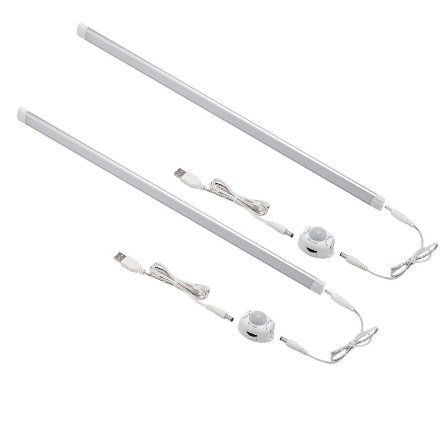 Premium Motion Sensor USB Cabinet Lights – Natural White 20 Inch 2 Pack