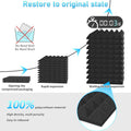 JBER Acoustic Foam Pyramid Panels 24pcs 30x30x5cm - Black