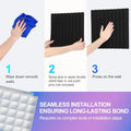 JBER Acoustic Foam Wedges 48pcs 30x30x2.5cm for Soundproof Padding Wall - SuperSaverAU - view 4