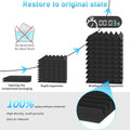 JBER Acoustic Foam Wedge Panels 24pcs 30x30x5cm - Black