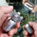 Premium 3-in-1 EDC Fidget Spinner Clicker Toy – Brass Atomic Style