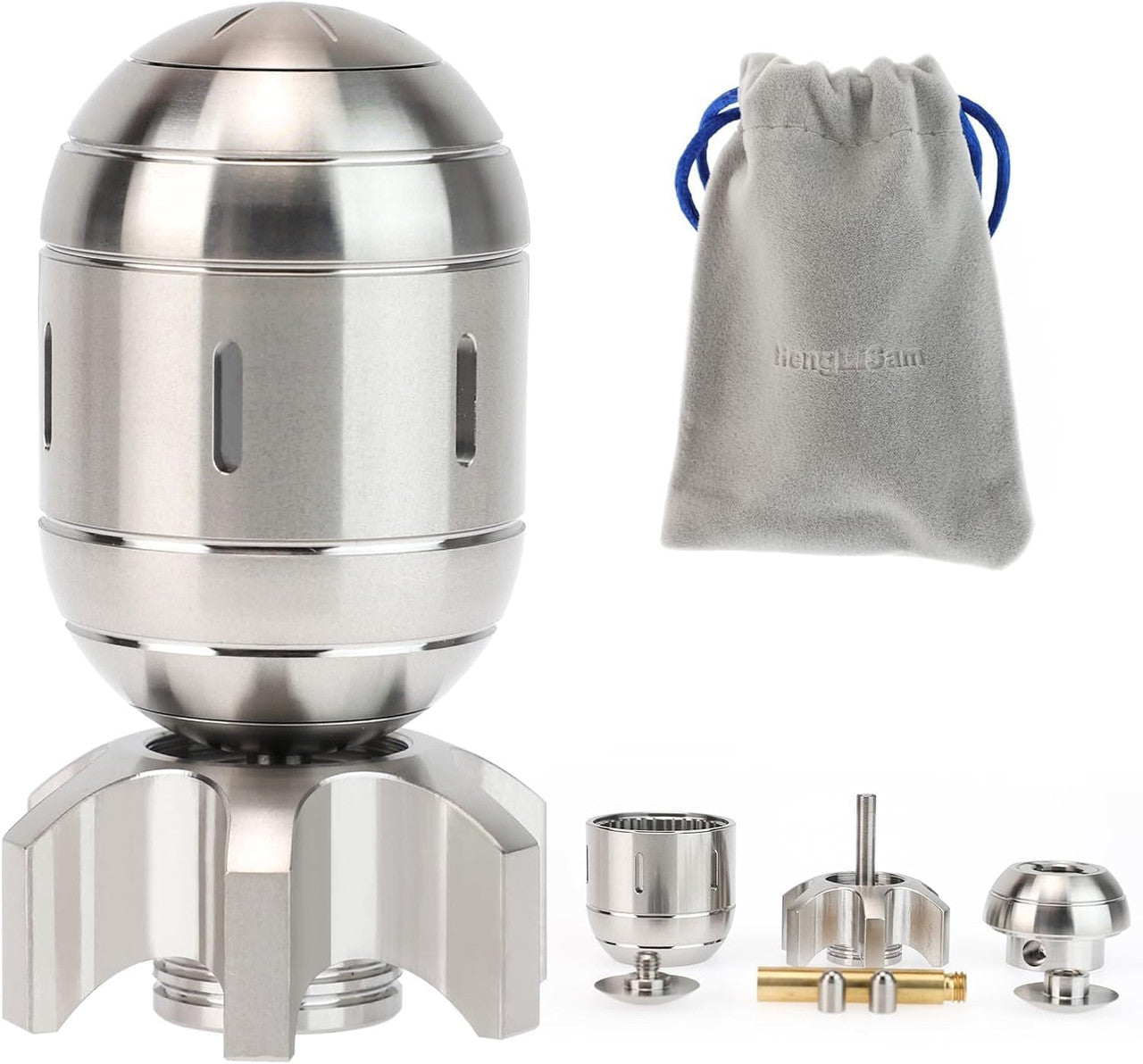 Premium 3-in-1 EDC Fidget Spinner Clicker Toy – Stainless Steel Atomic Style
