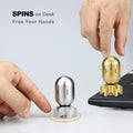 Premium 3-in-1 EDC Fidget Spinner Clicker Toy – Stainless Steel Atomic Style