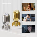Premium 3-in-1 EDC Fidget Spinner Clicker Toy – Stainless Steel Atomic Style