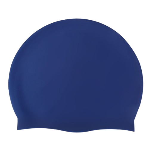 Premium Navy Large Silicone Swimming Cap Waterproof Swim Hat