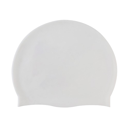 Premium White Large Silicone Swimming Cap Waterproof Swim Hat
