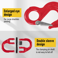 Premium 2T Sling Hook & Hammerlock Kit - Red, 2 Sets
