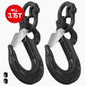 Premium 3.15T Sling Hook & Hammerlock Kit - Black, 2 Sets
