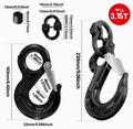 Premium 3.15T Sling Hook & Hammerlock Kit - Black, 2 Sets