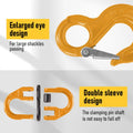 Premium 3.15T Sling Hook & Hammerlock Kit - Yellow, 2 Sets