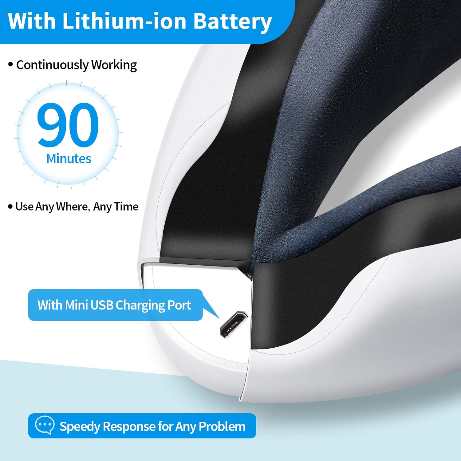 Smart Heated Eye Massager with Bluetooth Music Air Pressure Vibration and Warm Compress