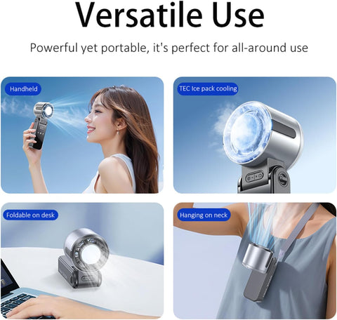 Premium Portable Rechargeable Turbo Handheld Fan 4000mAh Battery 6-8 Hour Runtime